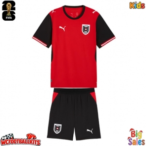 Austria Replica Home Stadium Kit for Kids World Cup 2026 Short Sleeve (+ pants)